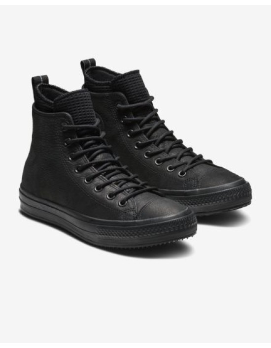 converse all star black leather boots