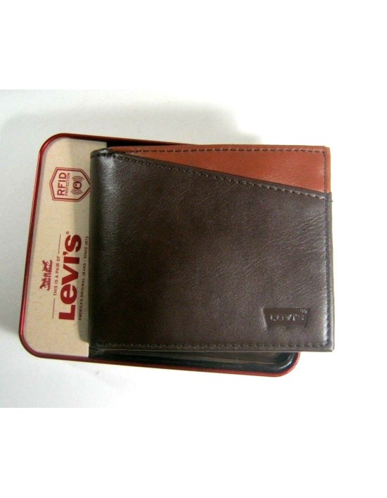 Levi's Men's Brown RFID Extra Capacity Slimfold Wallet, Brown - Walmart.com