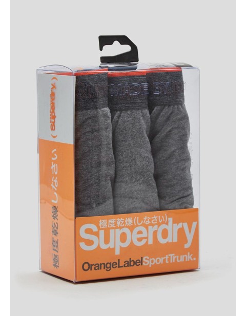 Superdry 3 Pack Boxers Grey